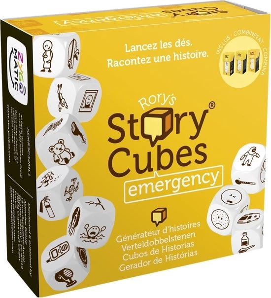 Merkloos Spellenbundel - Dobbelspel - 3 Stuks - Rory's Story Cubes Voyages, Fantasia & Emergency 8 Merkloos Spellenbundel - Dobbelspel - 3 Stuks - Rory's Story Cubes Voyages, Fantasia & Emergency - Afbeelding 8