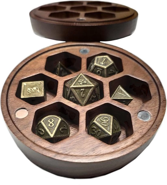 Aesteon Dungeons And Dragons D&D Houten Dice Box | Premium Opbergdoosje | Walnut Wood | Voor Set Van 7 | DnD | High Quality 3 Aesteon Dungeons And Dragons D&D Houten Dice Box | Premium Opbergdoosje | Walnut Wood | Voor Set Van 7 | DnD | High Quality - Afbeelding 3