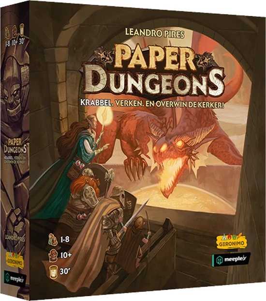 Paper Dungeons NL - Gezelschapsspel - Geronimo Games - Meeplebr 3 Paper Dungeons NL - Gezelschapsspel - Geronimo Games - Meeplebr - Afbeelding 3