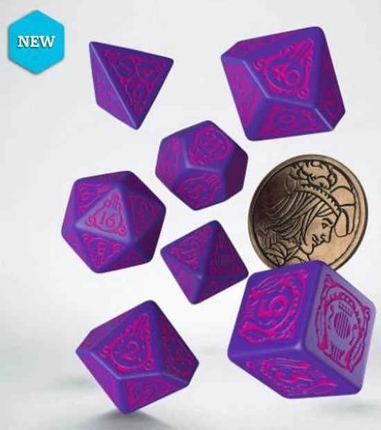 Q Workshop Witcher Polydice Set - Dandelion, Conqueror Of Hearts 3 Q Workshop Witcher Polydice Set - Dandelion, Conqueror Of Hearts - Afbeelding 3
