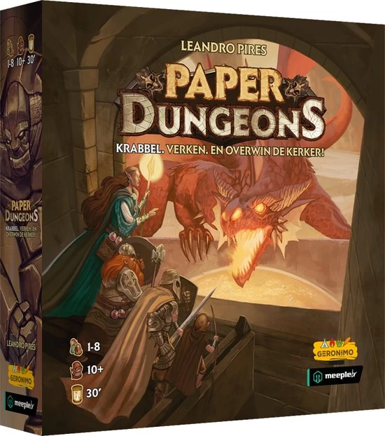 Paper Dungeons NL - Gezelschapsspel - Geronimo Games - Meeplebr 1 Paper Dungeons NL - Gezelschapsspel - Geronimo Games - Meeplebr
