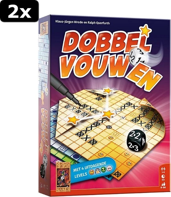 2x 999 Games Dobbel Vouwen 1 2x 999 Games Dobbel Vouwen