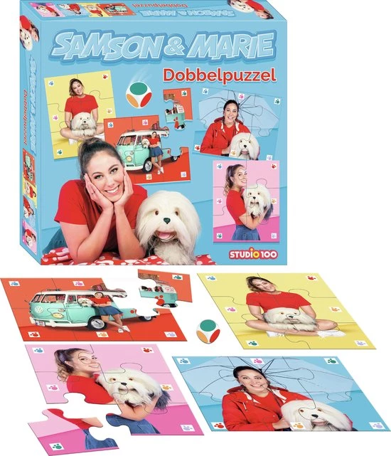 Samson & Marie Puzzel - Dobbelpuzzel - 4 Puzzels / 4x6 Stukken 4 Samson & Marie Puzzel - Dobbelpuzzel - 4 Puzzels / 4x6 Stukken - Afbeelding 4