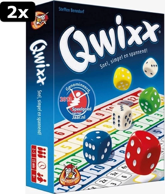 White Goblin Games 2x Qwixx - Dobbelspel 10 White Goblin Games 2x Qwixx - Dobbelspel - Afbeelding 10