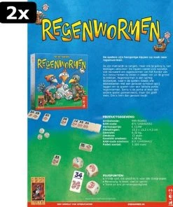 999 Games 2x Regenwormen Dobbelspel -Dobbel Spellen Winkel 550x648 6