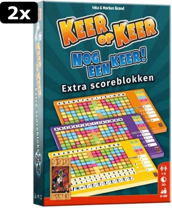 999 Games 2x Scoreblokken Keer Op Keer Drie Stuks Level 2, 3 En 4 Dobbelspel 5 999 Games 2x Scoreblokken Keer Op Keer Drie Stuks Level 2, 3 En 4 Dobbelspel - Afbeelding 5