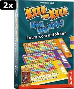 999 Games 2x Scoreblokken Keer Op Keer Drie Stuks Level 2, 3 En 4 Dobbelspel