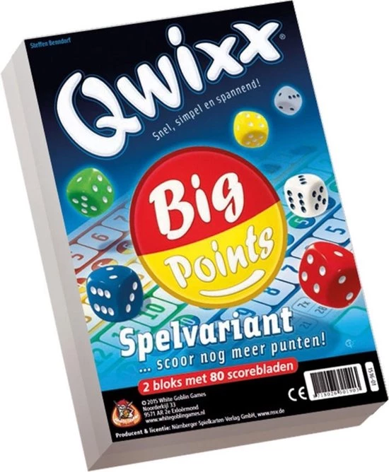 Merkloos Spellenbundel - 3 Stuks - Dobbelspel - Qwixx Scoreblocks & Qwixx Big Points & Qwixx Connected 4 Merkloos Spellenbundel - 3 Stuks - Dobbelspel - Qwixx Scoreblocks & Qwixx Big Points & Qwixx Connected - Afbeelding 4