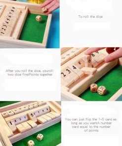 Shagam Shut The Box - 2 Spelers - Dobbelspel - Drankspel - Hout - Inclusief Dobbelstenen - Houten Spel - Kansspel - Reisspel - Rekenspel -Dobbel Spellen Winkel 550x739 3