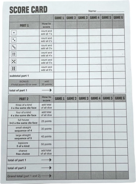 Djeals.nl Djeals Yahtzee Set - Pokerpiste + Dobbelspel + 100 Vellen - Dobbelbak - Pitjesbak - Gezelschapspel 5 Djeals.nl Djeals Yahtzee Set - Pokerpiste + Dobbelspel + 100 Vellen - Dobbelbak - Pitjesbak - Gezelschapspel - Afbeelding 5