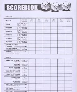 Merkloos Yahtzee Scoreblok + 10x Witte Dobbelstenen - Spel Voor Op Reis - Scoreblock - Dobbelspellen - Spellen -Dobbel Spellen Winkel 550x762 7