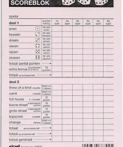 Sigel Yahtzee Spel Accessoires Set 100 Vellen Scoreblok/6 Dobbelstenen - Familiespellen - Dobbelspellen - Dobbelspel 7 Sigel Yahtzee Spel Accessoires Set 100 Vellen Scoreblok/6 Dobbelstenen - Familiespellen - Dobbelspellen - Dobbelspel -Dobbel Spellen Winkel 550x767 10