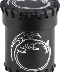 Q Workshop Dobbelbeker Dragon Black Leather Dice Cup Q-Workshop
