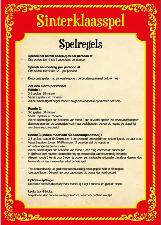 Merkloos Sinterklaas Spel Met Gele Dobbelsteen - Pakjesavond Sinterklaasspel Dobbelstenen Set 2 Merkloos Sinterklaas Spel Met Gele Dobbelsteen - Pakjesavond Sinterklaasspel Dobbelstenen Set - Afbeelding 2