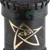 Q Workshop Call Of Cthulhu Black & Green-golden Leather Dice Cup