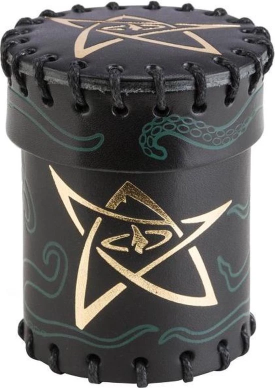 Q Workshop Call Of Cthulhu Black & Green-golden Leather Dice Cup 1 Q Workshop Call Of Cthulhu Black & Green-golden Leather Dice Cup