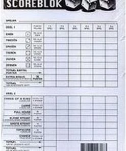 Haza Scoreblok Yahtzee - Inclusief 12 Dobbelstenen - Dobbelspel -Dobbel Spellen Winkel 550x780 2