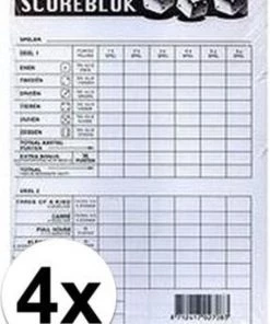 Haza 4x Scoreblok Yahtzee
