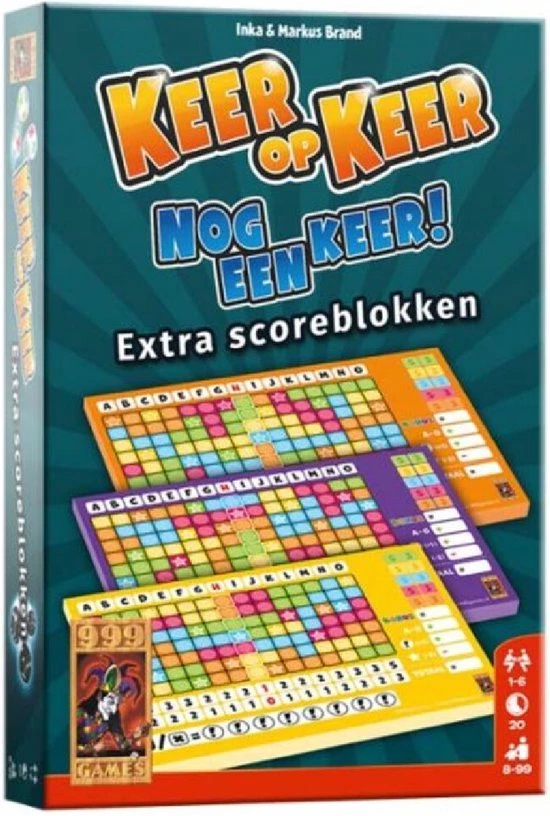 999 Games Scoreblokken Keer Op Keer Drie Stuks Level 2, 3 En 4 Dobbelspel 8 999 Games Scoreblokken Keer Op Keer Drie Stuks Level 2, 3 En 4 Dobbelspel - Afbeelding 8