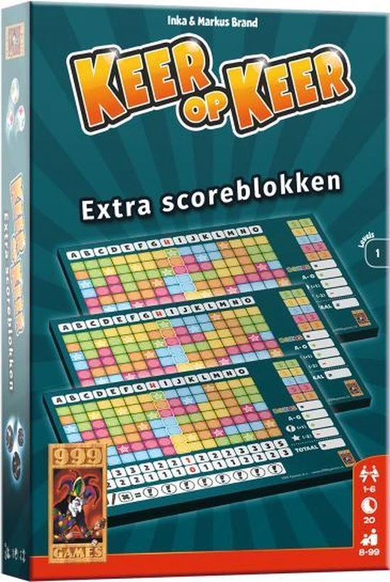 999 Games Scoreblokken Keer Op Keer Drie Stuks Level 1 Dobbelspel 3 999 Games Scoreblokken Keer Op Keer Drie Stuks Level 1 Dobbelspel - Afbeelding 3