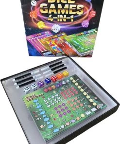 Grafix | Dice Games 4-in-1 Dobbelspellen | Gezelschapsspel Voor Kinderen En Volwassenen | Combinatie Van Tactiek- En Geluk -Dobbel Spellen Winkel 550x826